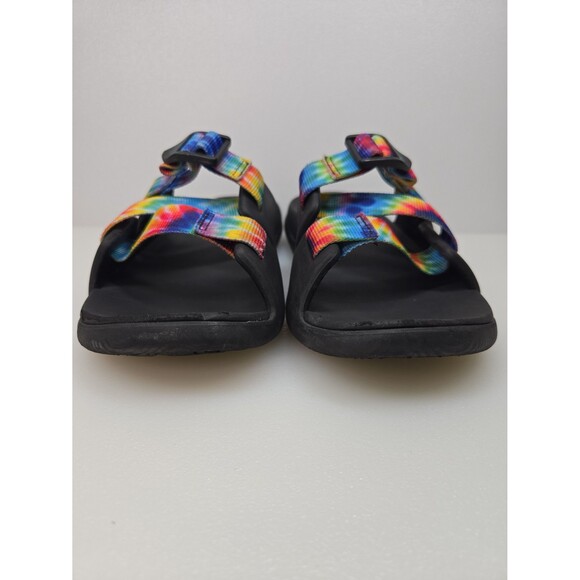 Chaco Kid's Chillos Slide Slip-On Sandals Rainbow Tie Dye Kids Unisex Size K3 - Picture 4 of 12
